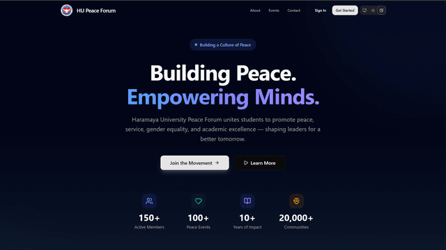 Haramaya University Peace Forum System